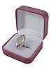 Класичний футляр для каблучки запорошений рожевий оксамитовий 0622