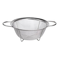 Друшляк з двома ручками 25 см дрібнокомірчаста сітка з нержавіючої сталі HP-19-2-25CM