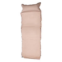 Матрац у намет 175х65х4 см матрац похідний туристичний з надувним підголівником Бежевий SJ-0028-3