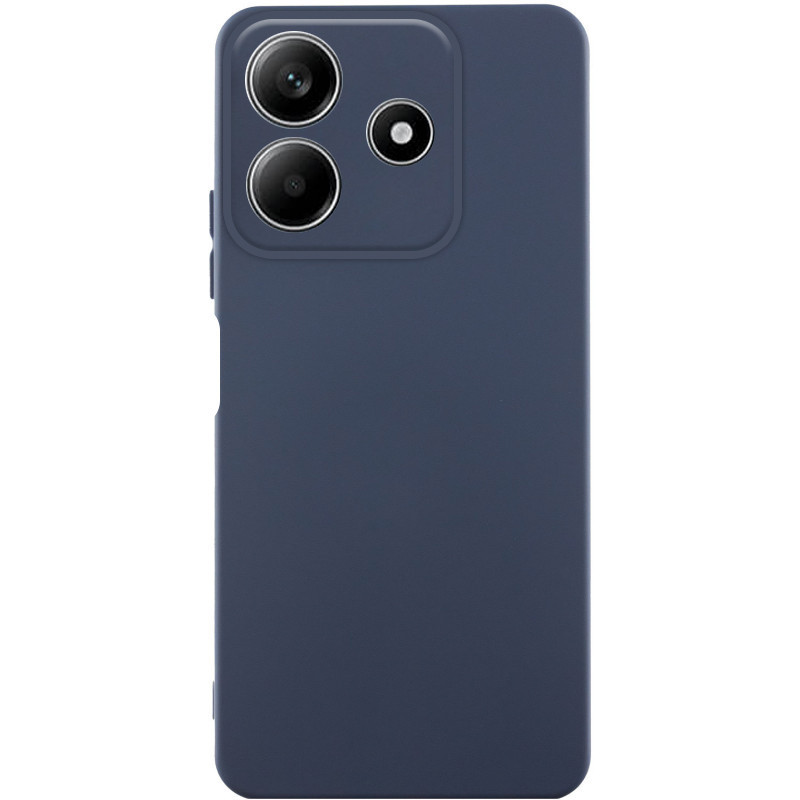 Чохол GETMAN Liquid Silk Full Camera для Xiaomi Redmi Note 14 5G | TPU + Мікрофібра Синій / Midnight blue