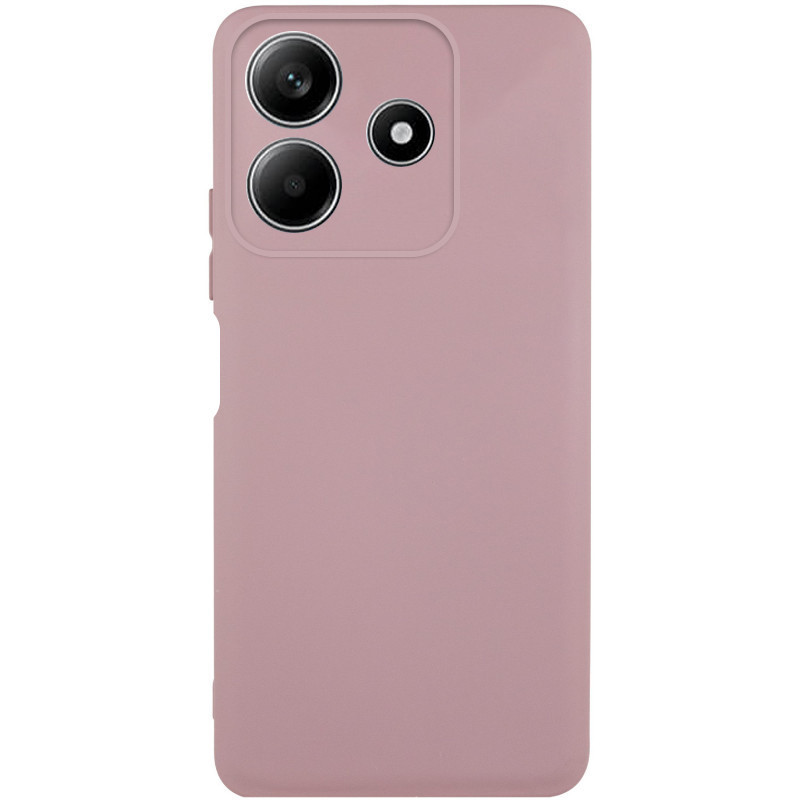 Чохол GETMAN Liquid Silk Full Camera для Xiaomi Redmi Note 14 5G | TPU + Мікрофібра Рожевий / Pink Sand