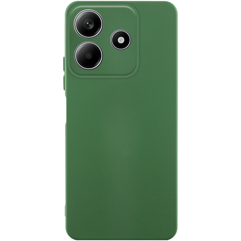 Чохол Silicone Cover Lakshmi Full Camera (AA) для Xiaomi Redmi Note 14 5G | Мікрофібра Зелений / Dark green