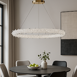 Підвісне кришталеве кільце LED Artlight 70W до 16 м² колір Золотистий 2053/1СGD