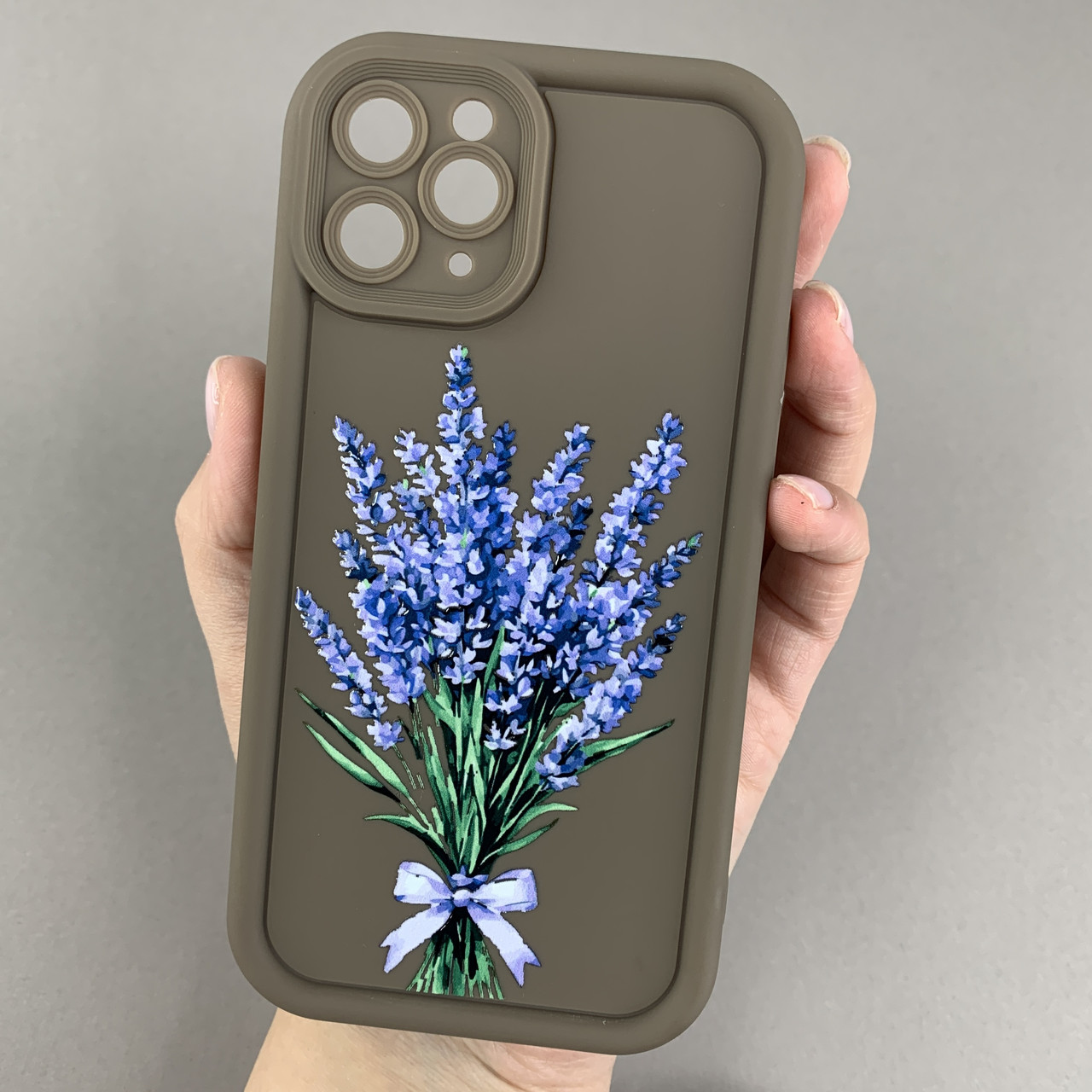 Чохол для Apple iPhone 11 Pro чохол з високими бортами з принтом лаванди на айфон 11 про коричневий q06u