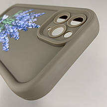 Чохол для Apple iPhone 11 Pro чохол з високими бортами з принтом лаванди на айфон 11 про коричневий q06u, фото 5