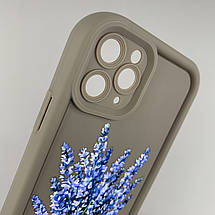 Чохол для Apple iPhone 11 Pro чохол з високими бортами з принтом лаванди на айфон 11 про коричневий q06u, фото 3