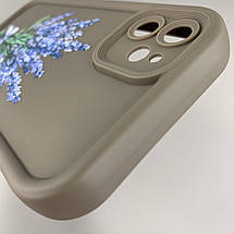 Чохол для Apple iPhone 11 чохол з високими бортами з принтом лаванди на айфон 11 коричневий q06u, фото 5