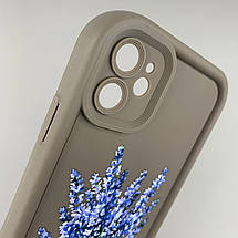 Чохол для Apple iPhone 11 чохол з високими бортами з принтом лаванди на айфон 11 коричневий q06u, фото 3