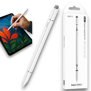 Стилус Hoco GM111 3в1 для сенсорних екранів (ємнісних і резистивних), з магнітною присоскою, білий