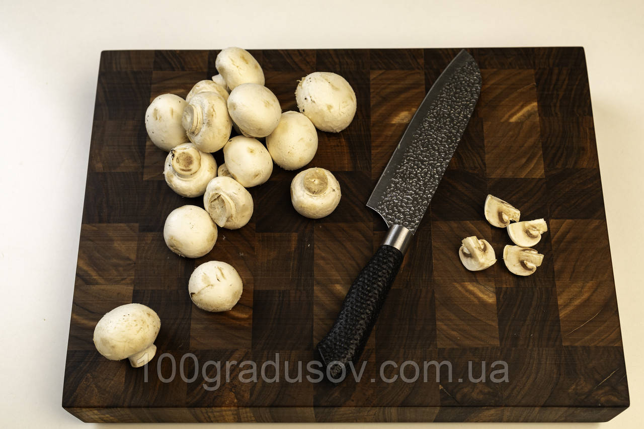 Кухонна торцева обробна дошка з Горіха PAV-Wood 30х40х4,5 см класика, фото 1