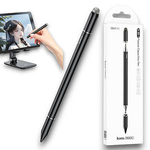 Стилус Hoco GM111 3в1 для сенсорних екранів (ємнісних і резистивних), з магнітною присоскою, чорний