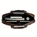 Чоловічий діловий портфель із натуральної шкіри, фото 4