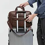 Чоловічий діловий портфель із натуральної шкіри, фото 5