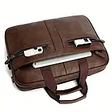 Чоловічий діловий портфель із натуральної шкіри, фото 7