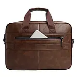 Чоловічий діловий портфель із натуральної шкіри, фото 8