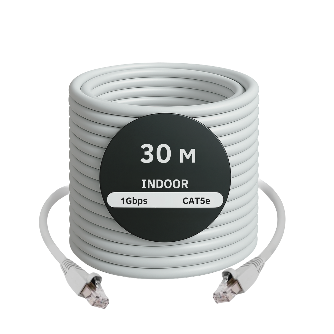 Кабель для роутера 30 м LAN 1000 Мбіт/с (Gigabit Ethernet) KLM White