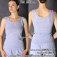 Женская хлопковая серая майка ТМ Ellen