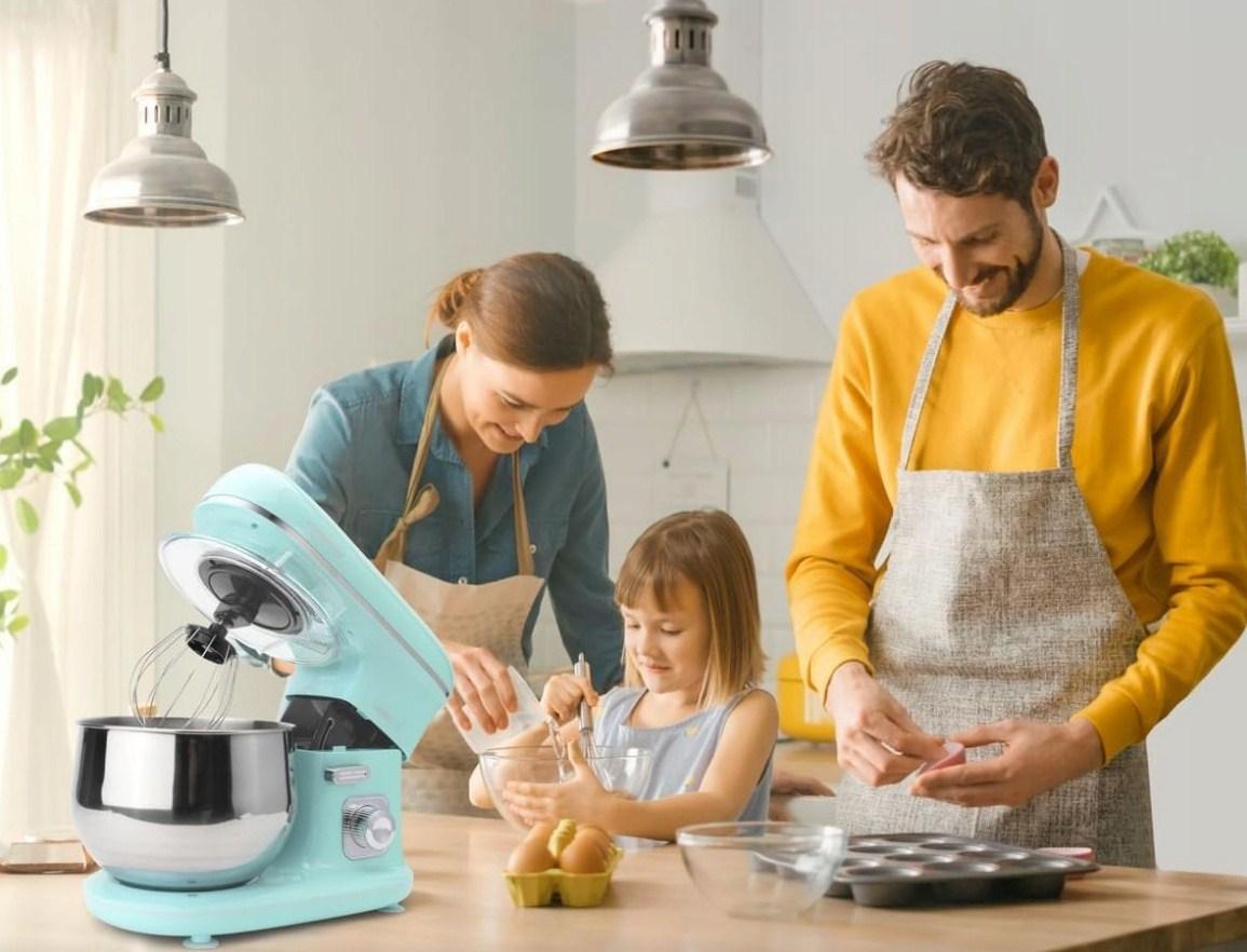 Кухонний комбайн Тістоміс Clatronic KM 3711 м'ятно-зелений, фото 1