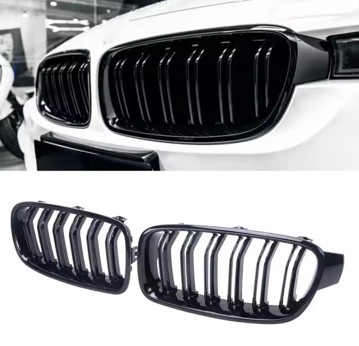 Решітки радіатора BMW F30 F31 F35 M Performance глянець ніздрі