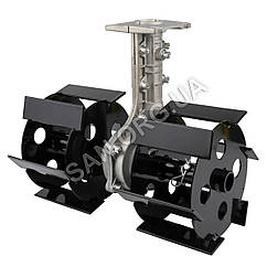 Насадка Культиватор на мотокосу Тяпка D28 мм 9 шліців 280 мм