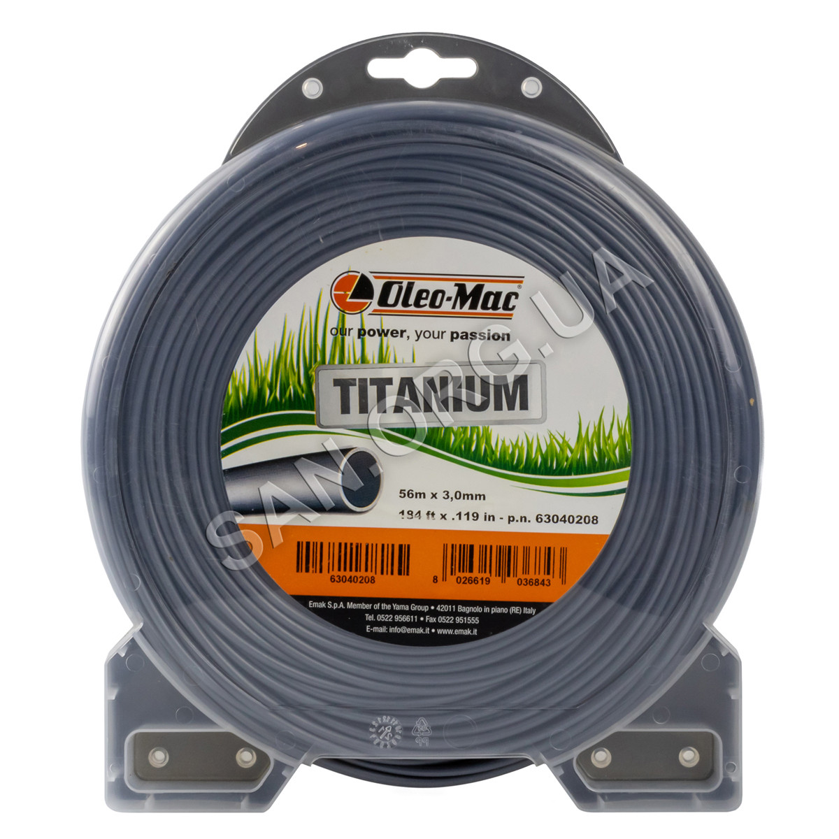 Ліска для тримера 3 мм 56 м Кругла Oleo-Mac TITANIUM-Round Оригінал