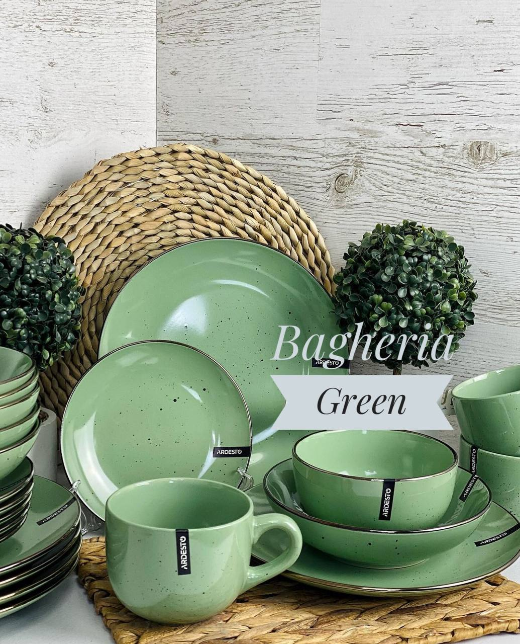 Набор посуды 16 пр Ardesto Bagheria Pastel green AR0016GGC