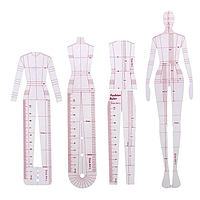 Линейка для чертежа, лекало портновское, шаблоны для моделирования одежды 5 шт
