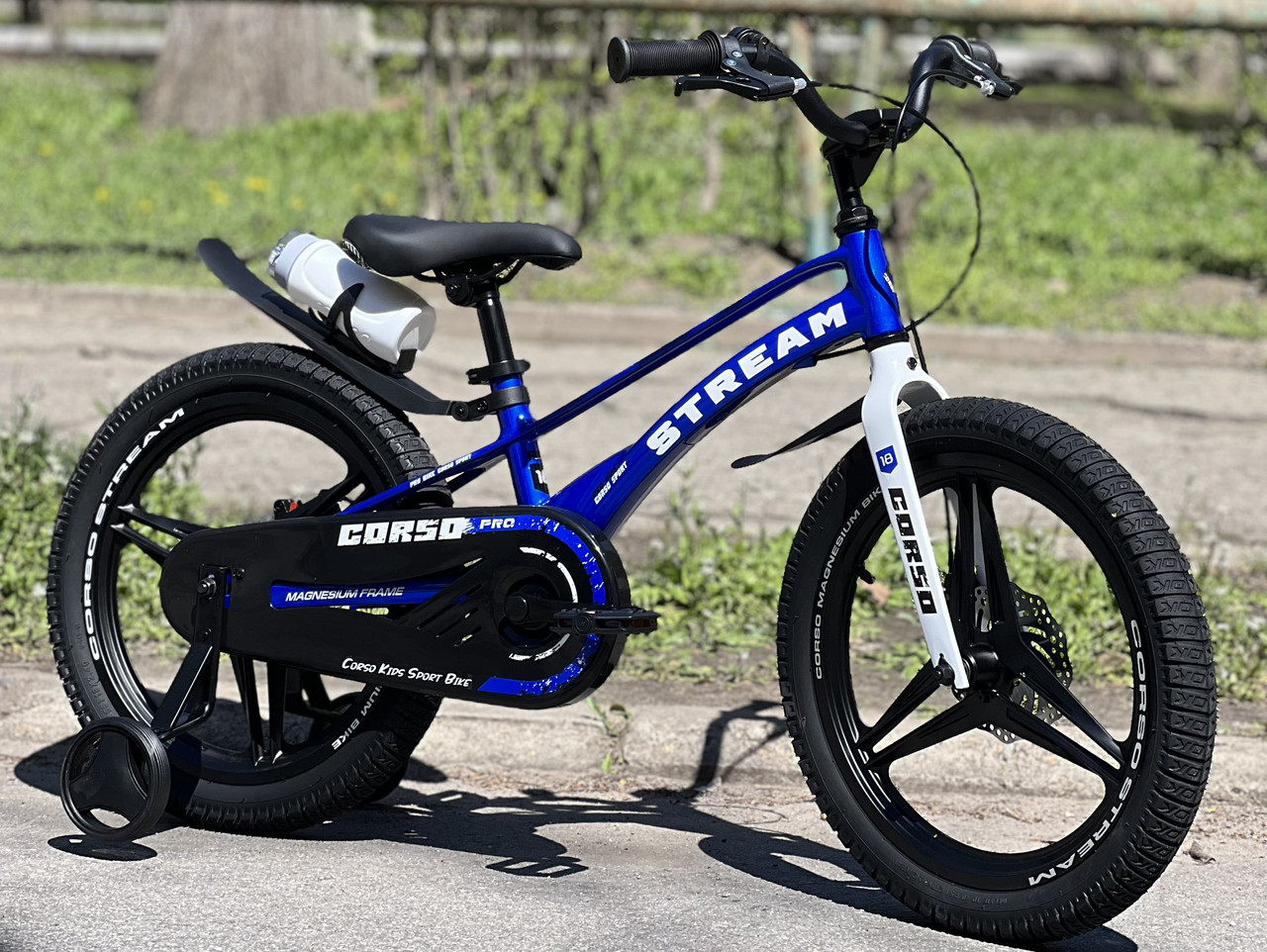 Дитячий велосипед 18" Corso Stream SM-71480 на рост 105-115 см синій