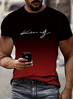 Футболка з градієнтом "KING" Red