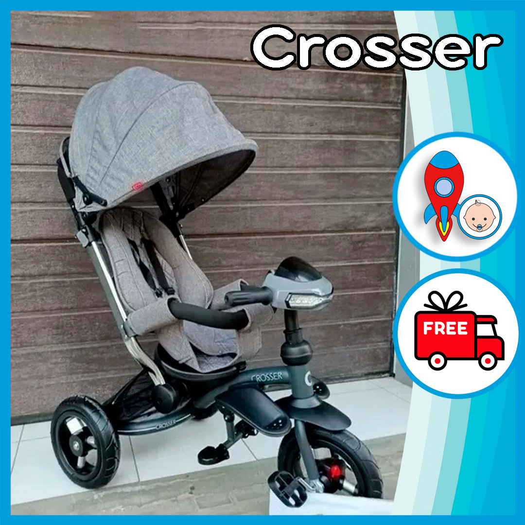 Велосипед триколісний «Crosser» T-350 ECO NEW Сірий