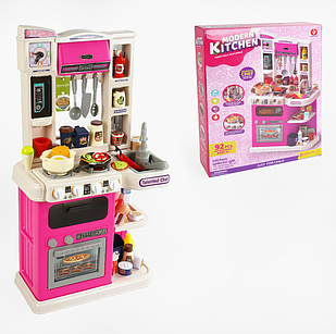 Дитяча кухня 922-177 світло, звуки приготування, парогенератор, помпова подача води, на 92 аксесуари
