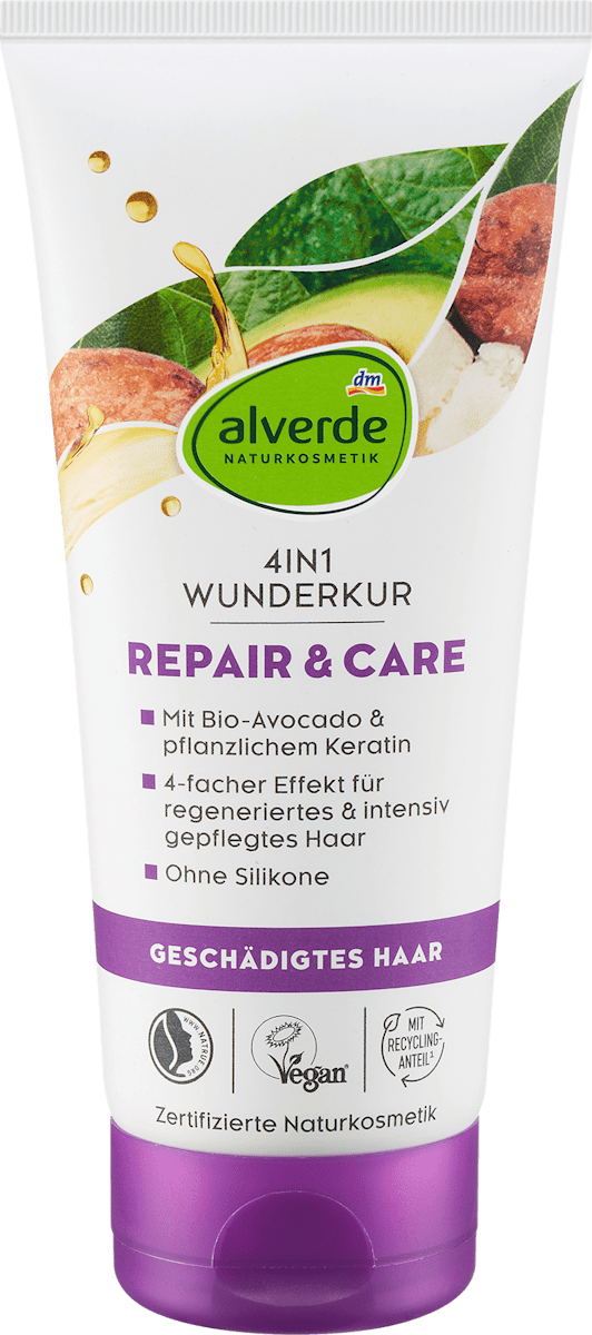 Засіб для відновлення волосся 4 в 1 Alverde Naturkosmetik (Repair&Care) 200 мл