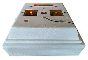 Інкубатор Квочка-120 (72), ручний переворот, цифровий, литий пінопластовий корпус, 4 лампочки