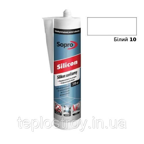 Санітарний силікон Sopro Silicon 10 (Білий) 310мл