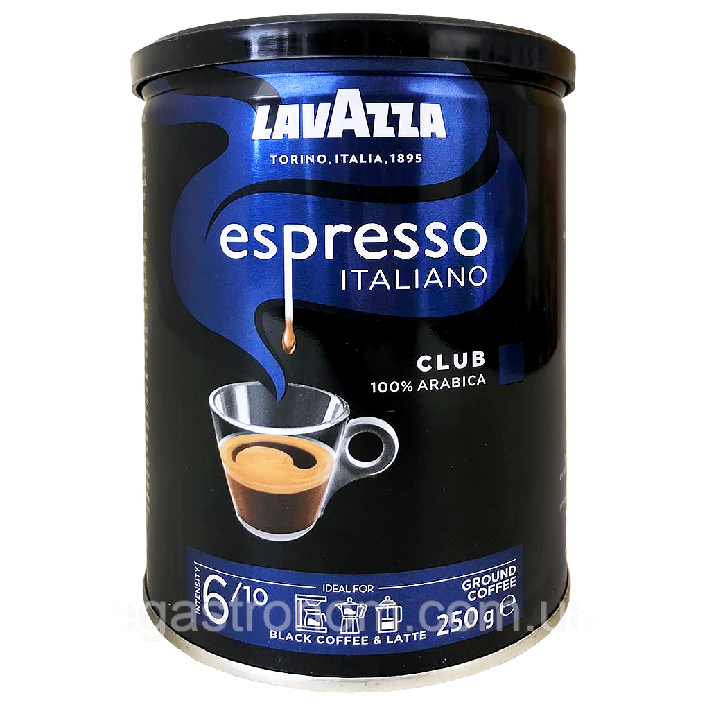 Кава клаб арабіка (мелена) ж/б Лавацца Lavazza club arabica 250g 12шт/ящ (Код: 00-00000299), фото 1