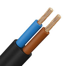 Мідний чорний кабель ШВВП 2*0.5 Одеса ГОСТ (кратно 5 м)