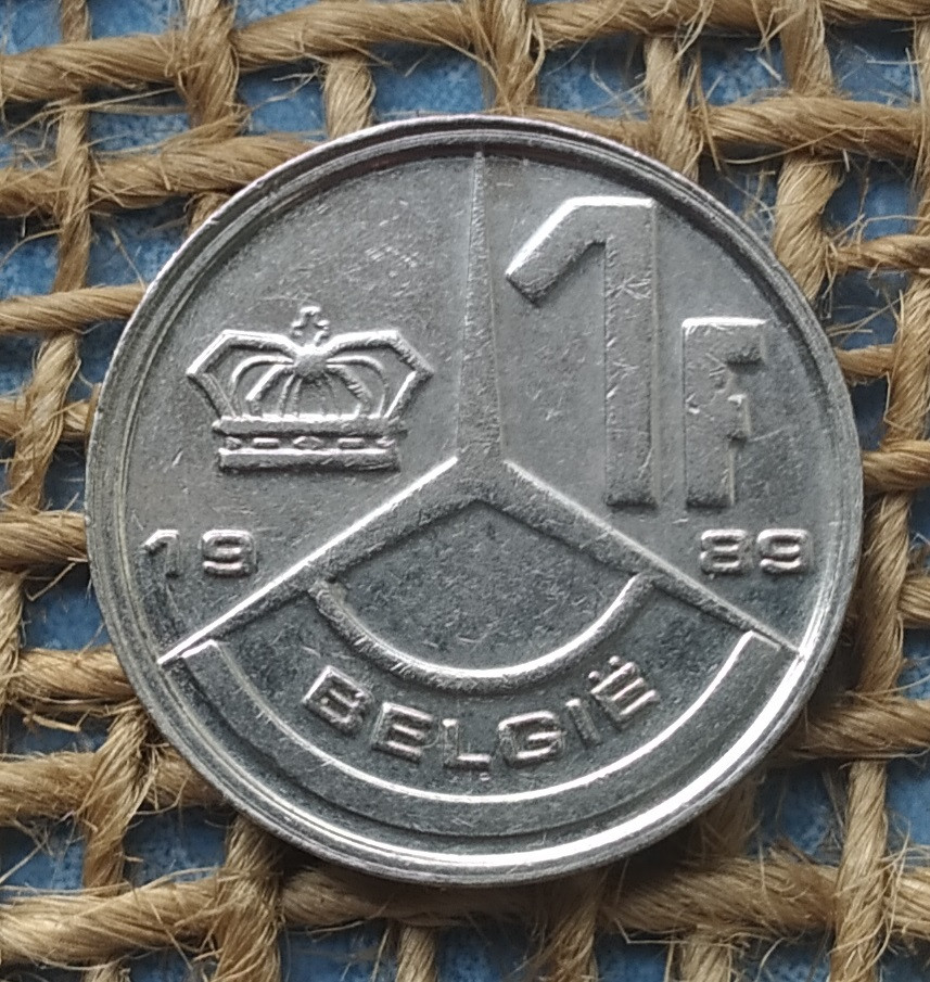 1 франк 1989 року. Бельгiя