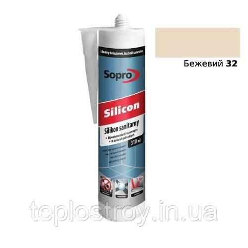 Санітарний силікон Sopro Silicon 32 (Бежевий) 310мл
