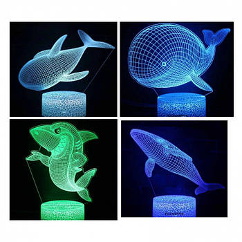Нічник 3D світильник "Морські жителі" FG240822001Q G-Rich