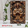 Ісус 2D алюмінієва картина на стіну (20.32x30.48 ) оберіг імітація дерев'яного різьблення, фото 6