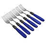 Набір столових приборів на 6 персон з блакитною ручкою Іскья DomusDesign, фото 4