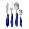 Набір столових приборів на 6 персон з блакитною ручкою Іскья DomusDesign, фото 2