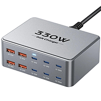 Потужний настільний зарядний пристрій Topzero 330W з 10 портами (6 Type-C + 4 USB-A) GaN Fast Charging