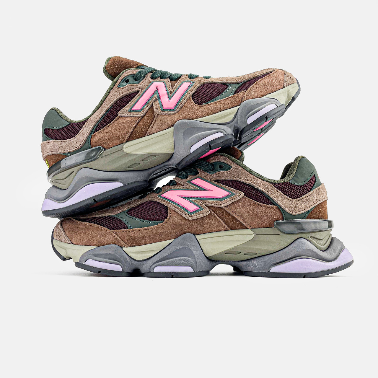 Кросівки чоловічі коричневі New Balance 9060 Burgundy Pink (13031)