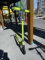 Самокат SR2-005-GRB алюміній та сталь, 2 колеса ПУ 145мм, кермо 76/86см., підніжка 48/30-10см, складається, зелений., фото 5