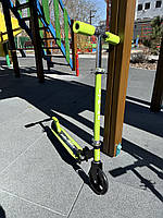 Самокат SR2-005-GRB алюміній та сталь, 2 колеса ПУ 145мм, кермо 76/86см., підніжка 48/30-10см, складається, зелений., фото 4