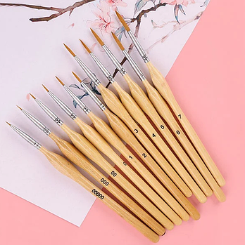 Пензлики для малювання, пензлики художні 11 шт різного розміру