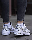 Кросівки чоловічі текстильні New Balance 530 Легкі спортивні бігові кросівки сітка білі з серебром, фото 6