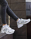 Кросівки чоловічі текстильні New Balance 530 Легкі спортивні бігові кросівки сітка білі з серебром, фото 5