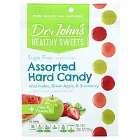 Dr. John's Healthy Sweets, Цукерки асорті, + клітковина та вітамін C, без цукру, 109 г (3,85 унції)